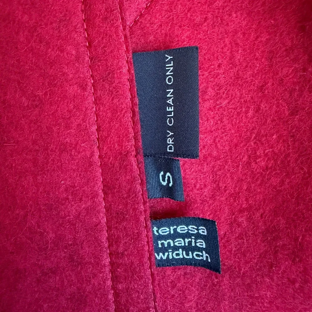 Teresa Maria Widuch Roku Vest Cherry Red Wool Felt Wearable Art USA Size S